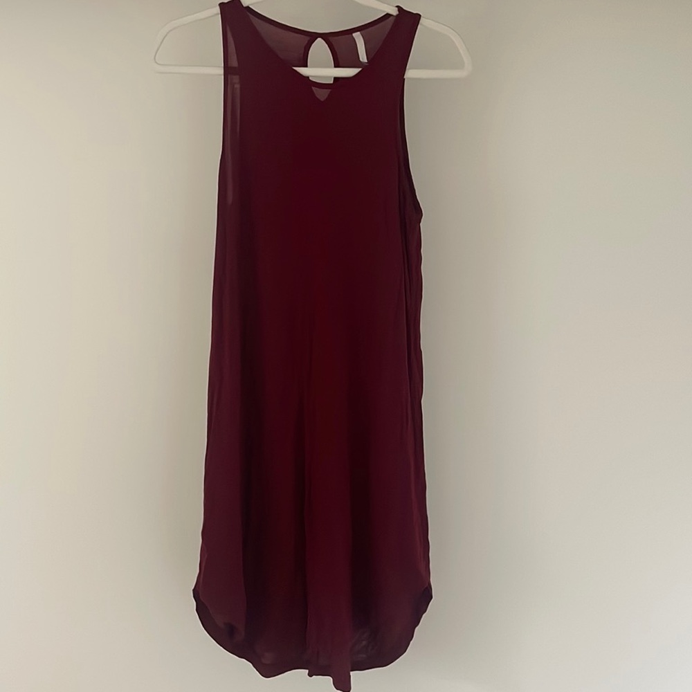 Maroon tank dress